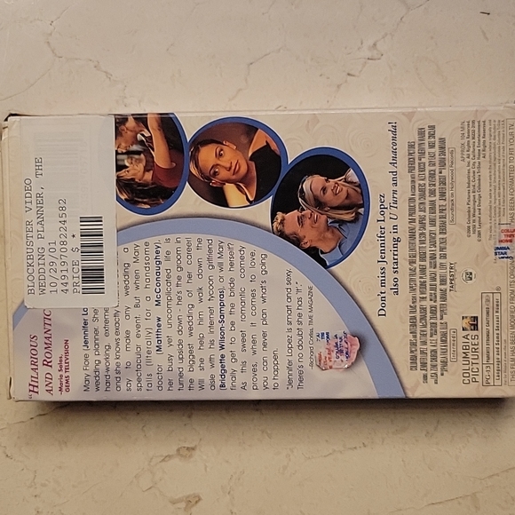 Columbia Tristar Home Entertainment The Wedding Planner VHS Tape - Picture 2 of 6